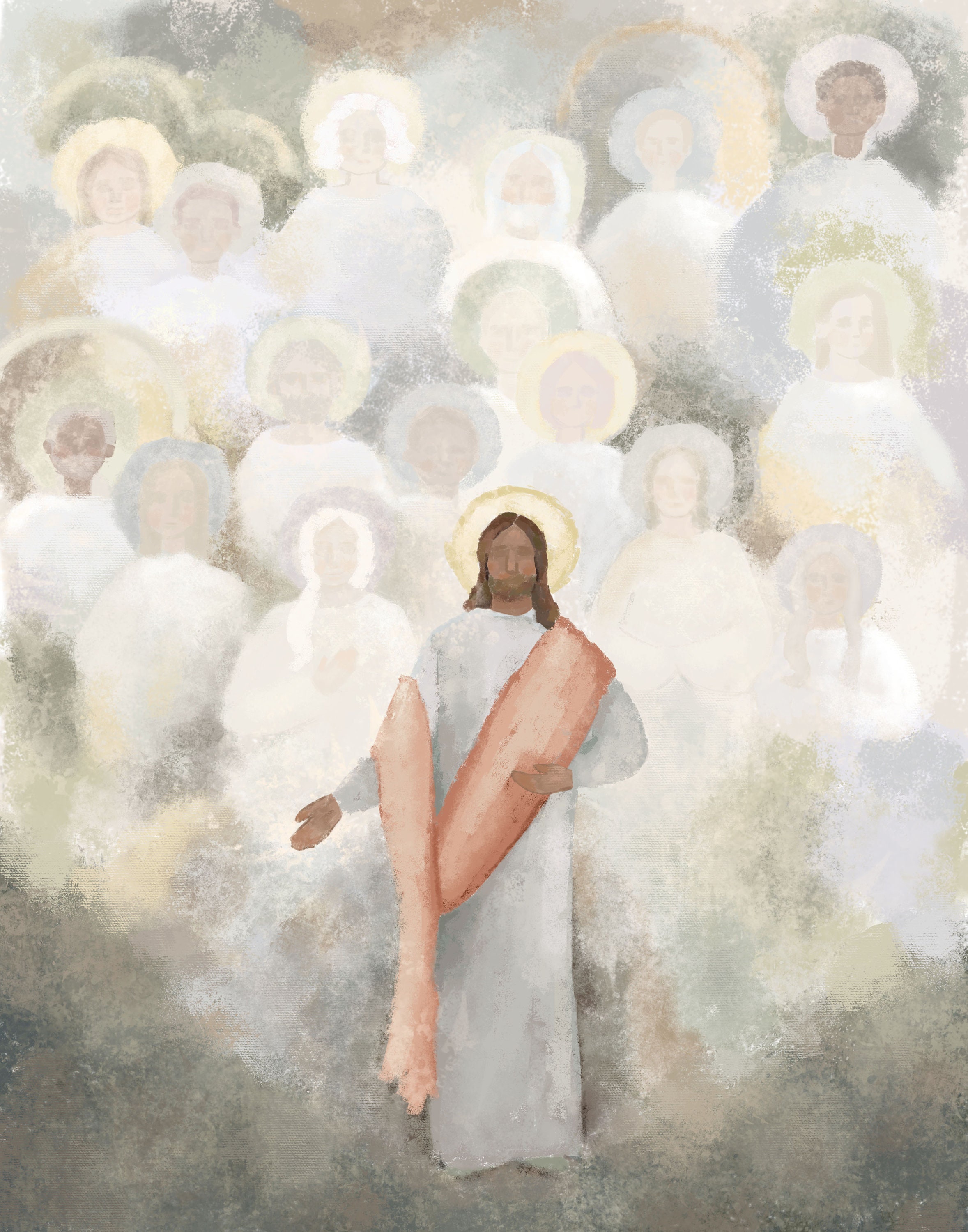 Hosts of Heaven Angel Fine Art Piece Jesus Christ Christian