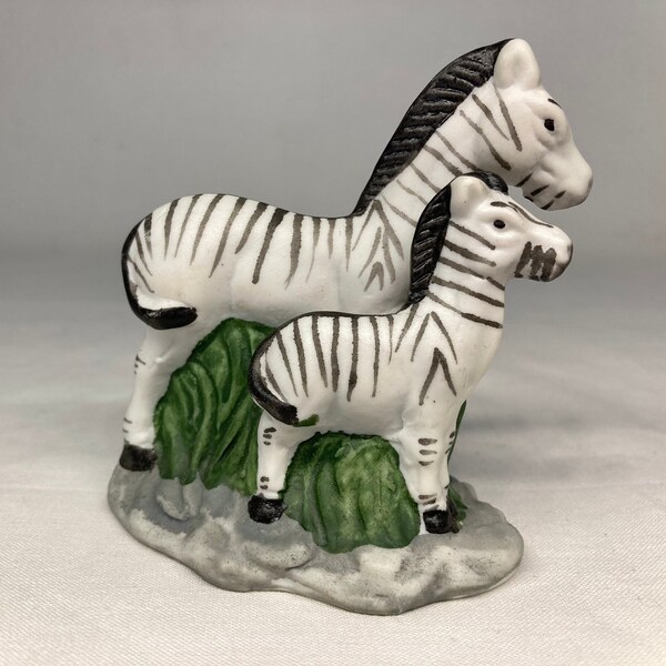 Porcelain Zebra Figurine Etsy