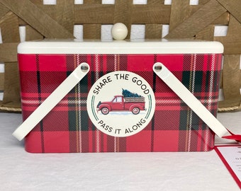 Hallmark Christmas Plaid Giving Tin