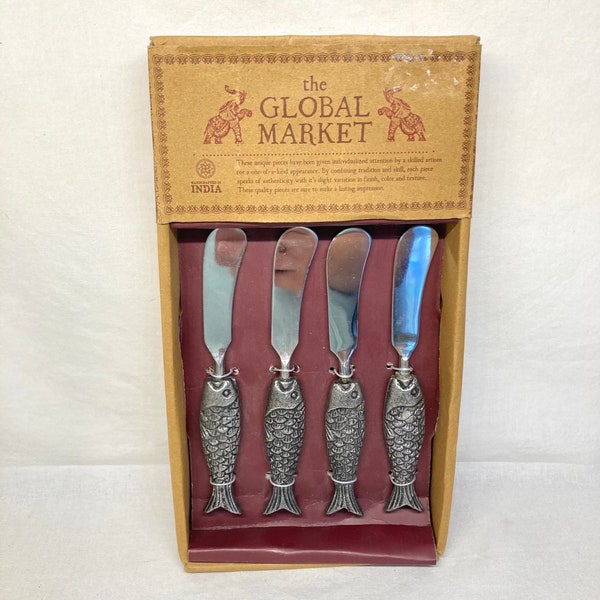 The Global Market India 4 Piece Fish Cheese Knife Spreaders