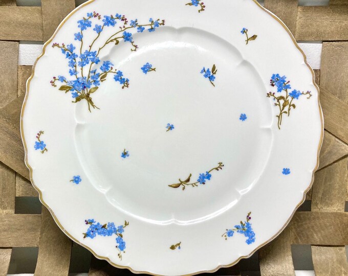Vintage Limoges Montmery Me Not Dinner Plate by Haviland 10.5 Etsy
