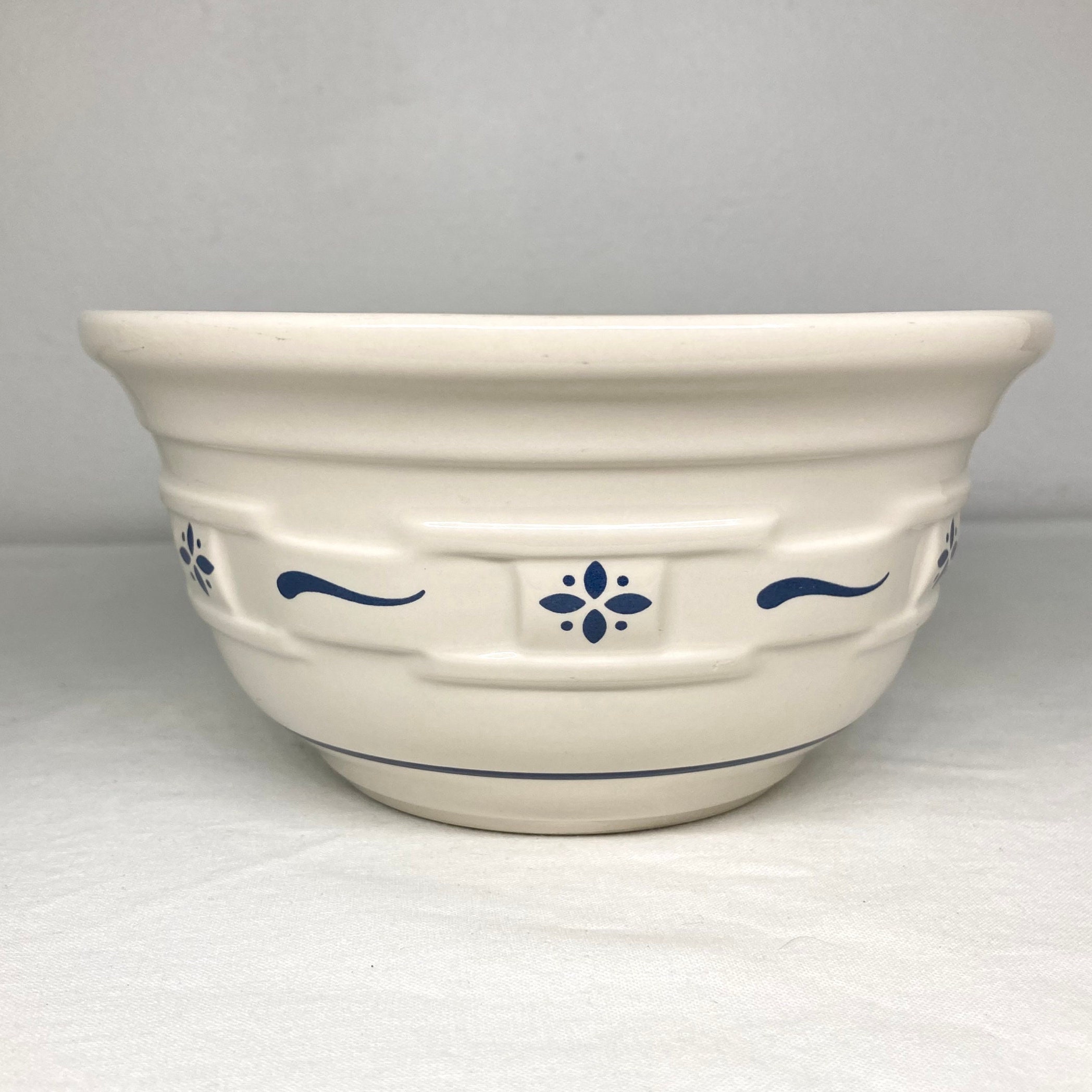 Longaberger Woven Traditions Classic Blue Pottery 11 Inch Mixing Bowl