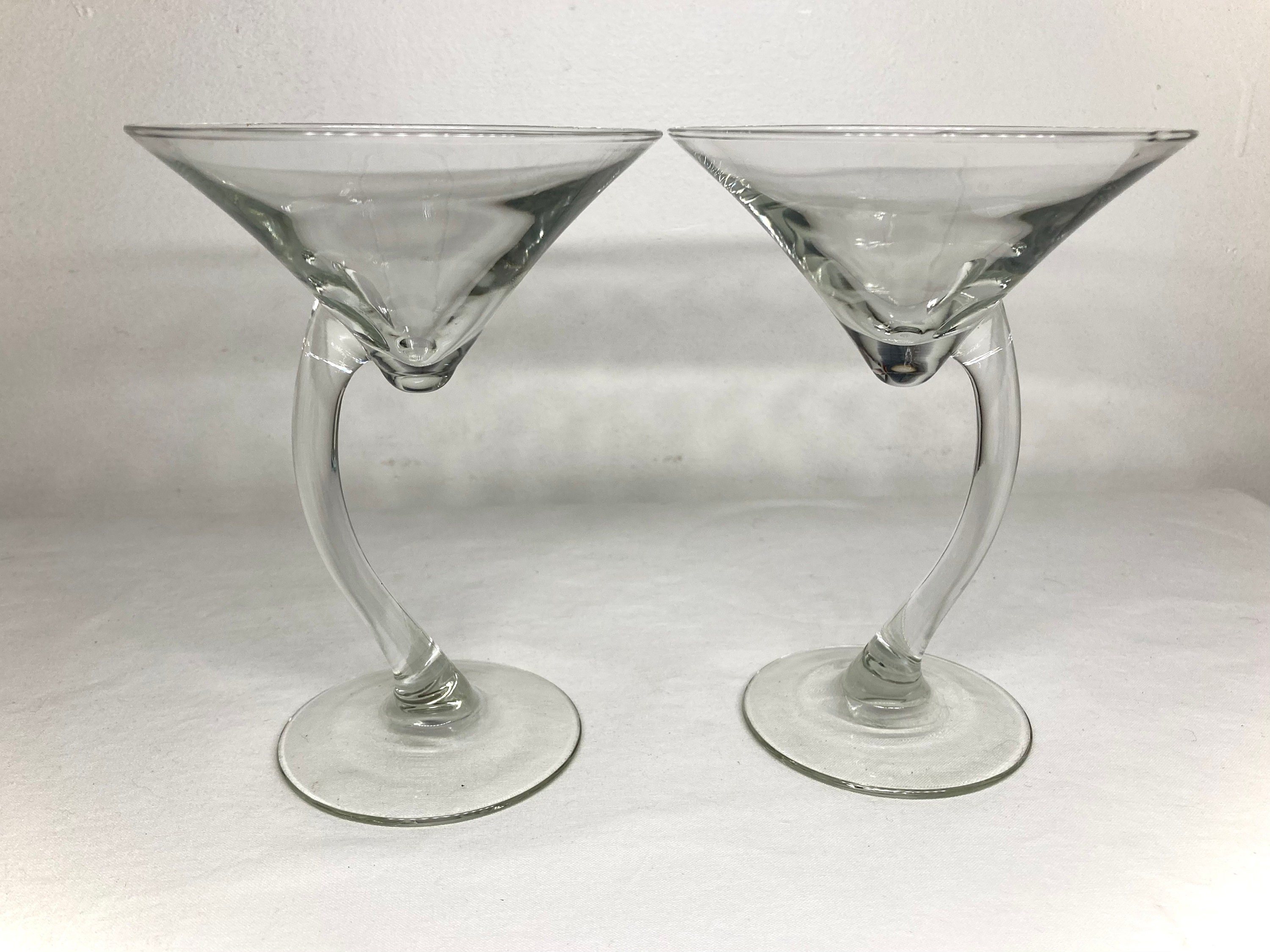Fris Vodka Crooked Fancy Stem Martini Glass