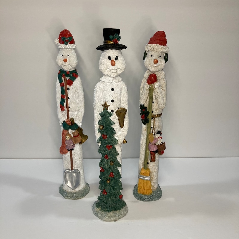 Snowman Figurines Etsy