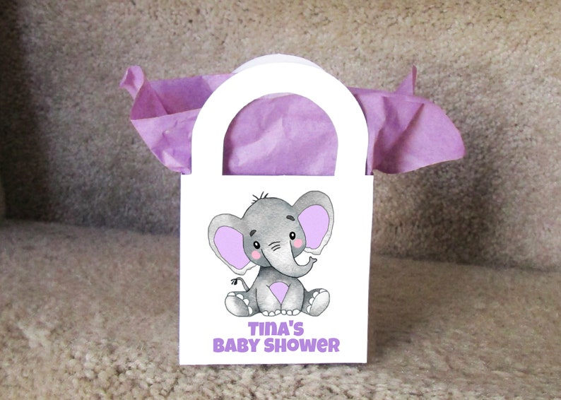 Elephant Baby Shower Treat Bags PERSONALIZED SET of 12Fully Etsy
