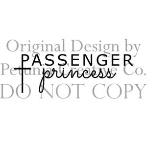 Arquivo de corte SVG "Princesa Passageira" | Design de adesivo de carro com tema religioso para Cricut e Silhouette | Adesivo de vinil cristão HTV