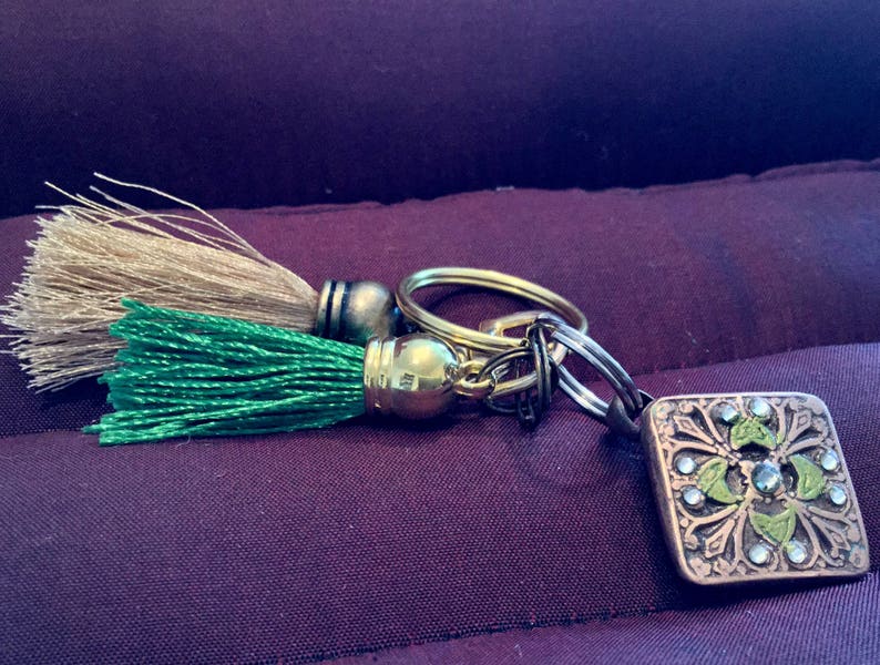 BB20 Keychain Brilliant Bronze Charm, 9 Swarovski Crysrals , Clasp for ...
