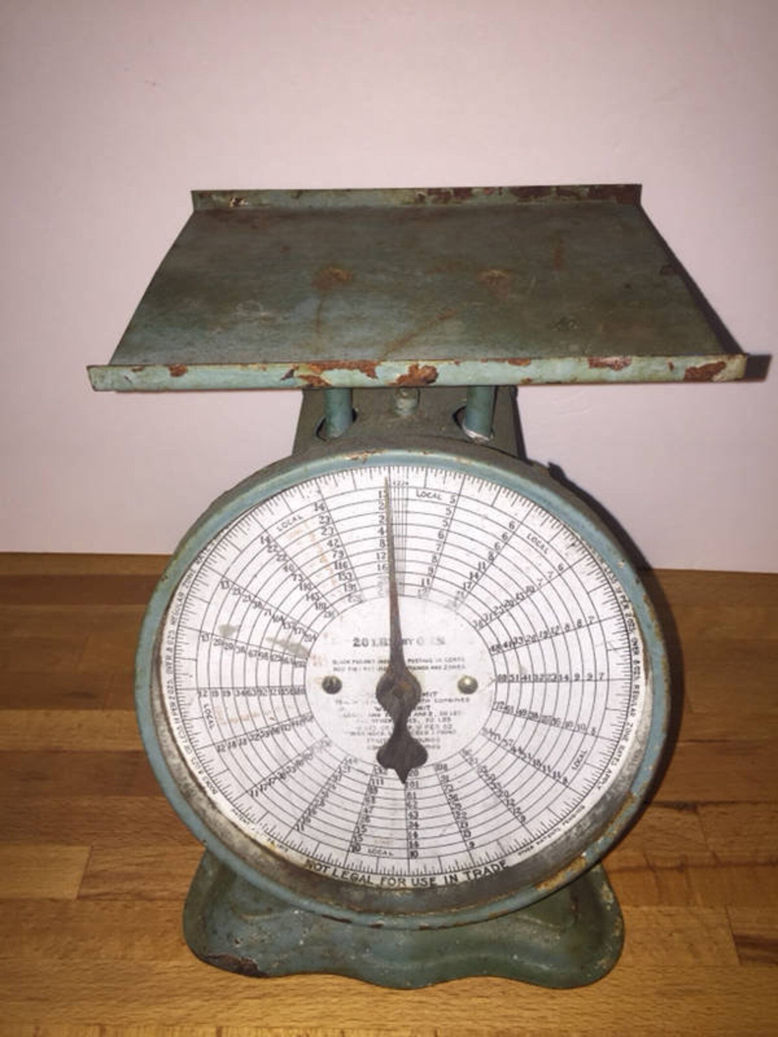 Vintage Blue Postal Scale Antique Aqua Mail Postage Etsy