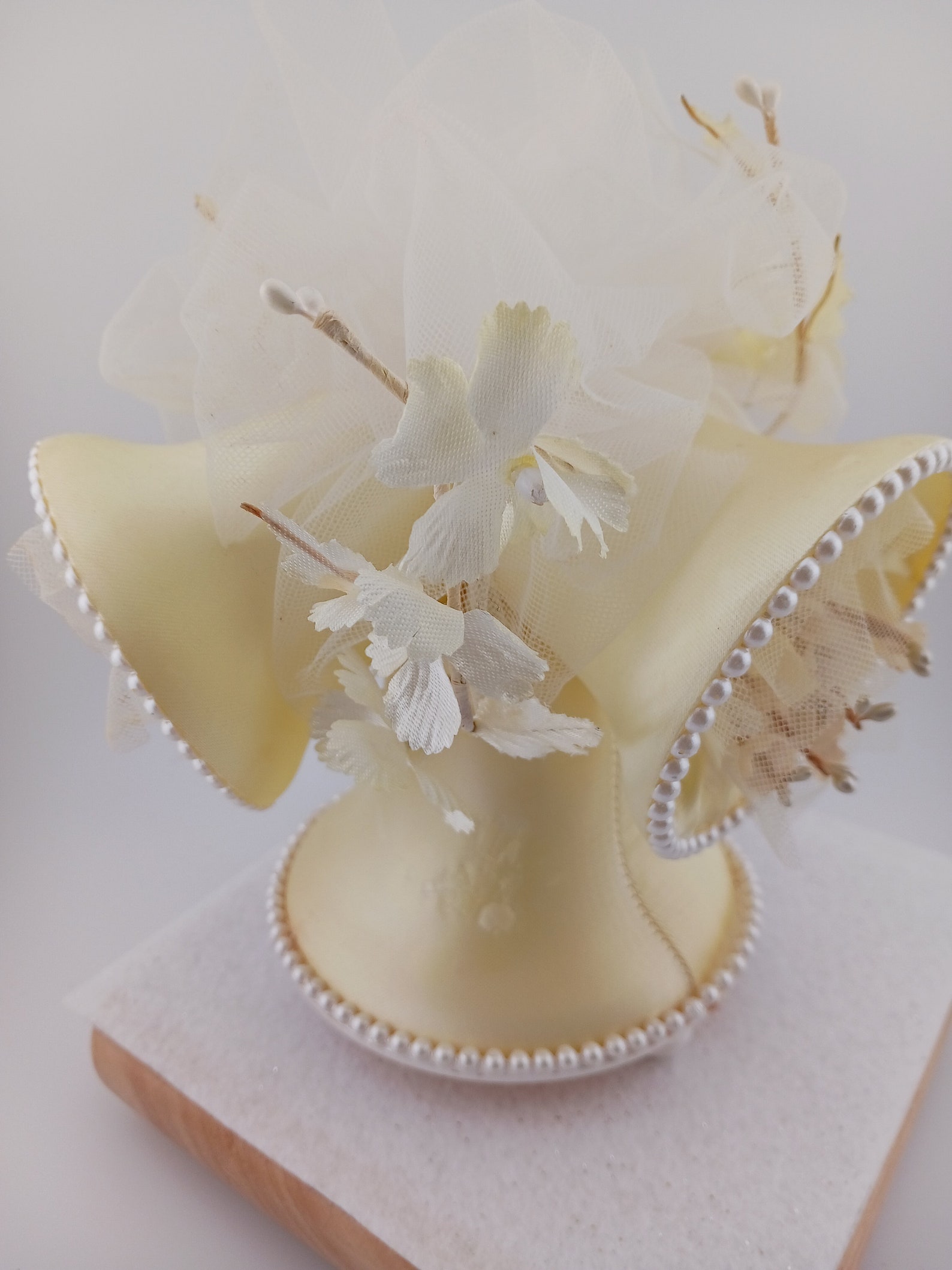 Vintage Wedding Bells Wedding Cake Topper Yellow With 3 Bells 1985 Made