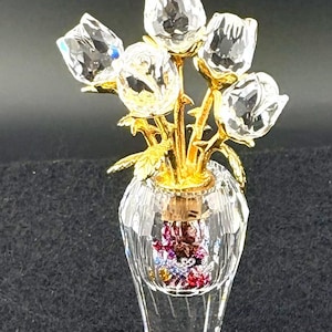 Swarovski Crystal Rose Vase - Etsy