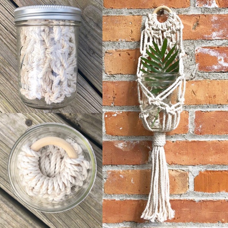 Macrame plant hanger mason jar plant hanger macrame plant Etsy