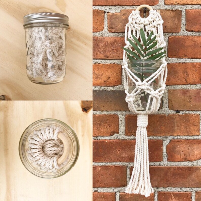 Macrame plant hanger mason jar plant hanger macrame plant Etsy