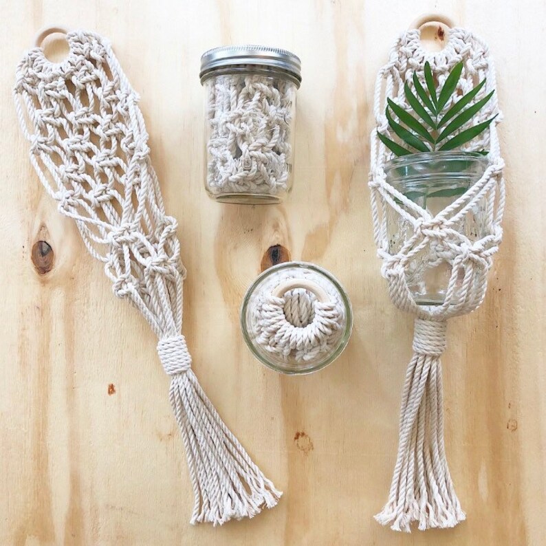 Macrame plant hanger mason jar plant hanger macrame plant Etsy