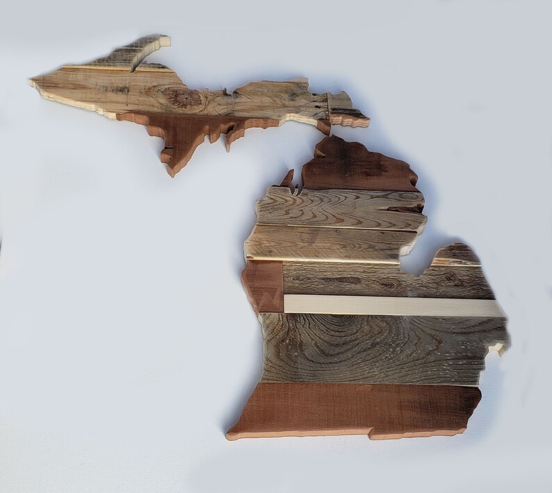 Michigan Wall ArtMittenWooden Wall ArtMichiganRustic Etsy