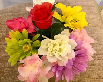 Cup of Cheer Gift Bouquet Various Colors or Flowers Blue or Black ink