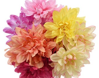 Various color Dahlias Handcrafted Flower Pen for Wedding or Shower Favors You Choose Quantity Blue Or Black Ink