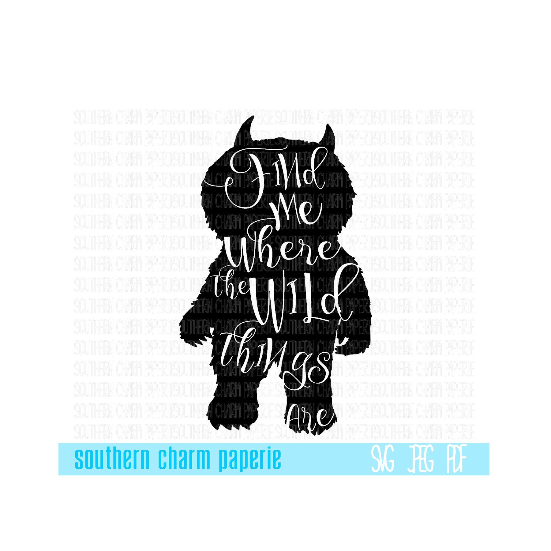 Download Find Me Where The Wild Things Are SVG Cut File Storybook ...