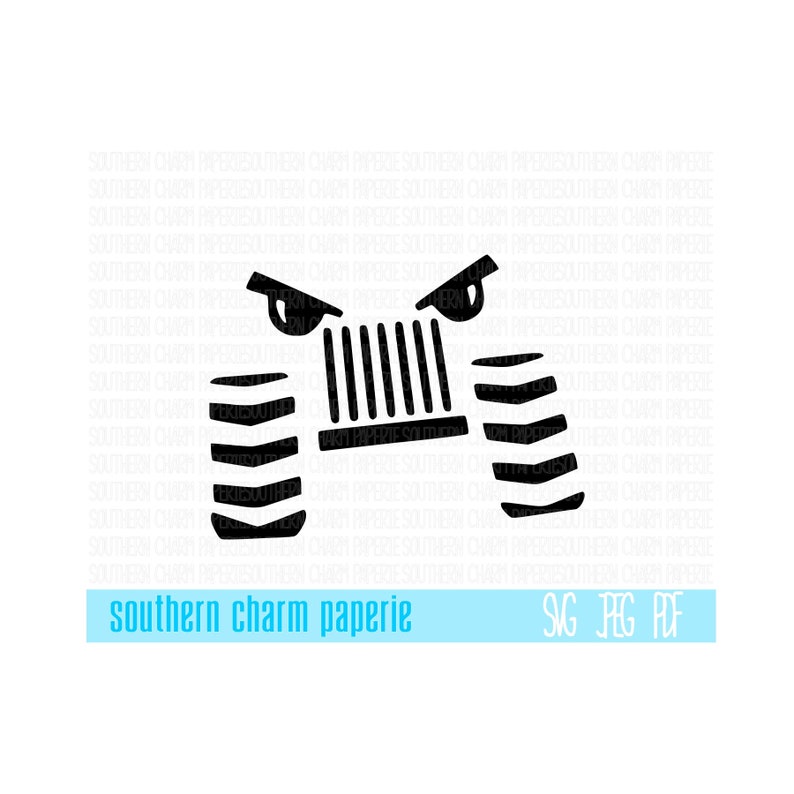 Download Angry JEEP Iconic Grill Face SVG Cut File Jeep Wrangler | Etsy