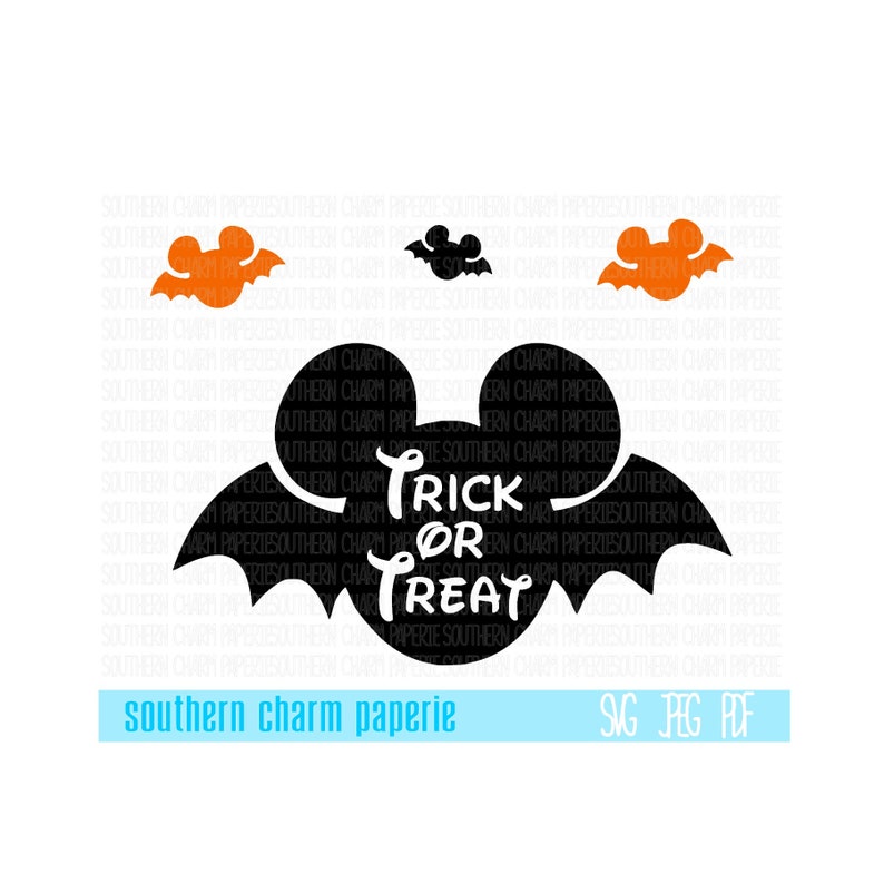 Download Trick or Treat Mickey Inspired Halloween Bat Bundle Svg Cut | Etsy
