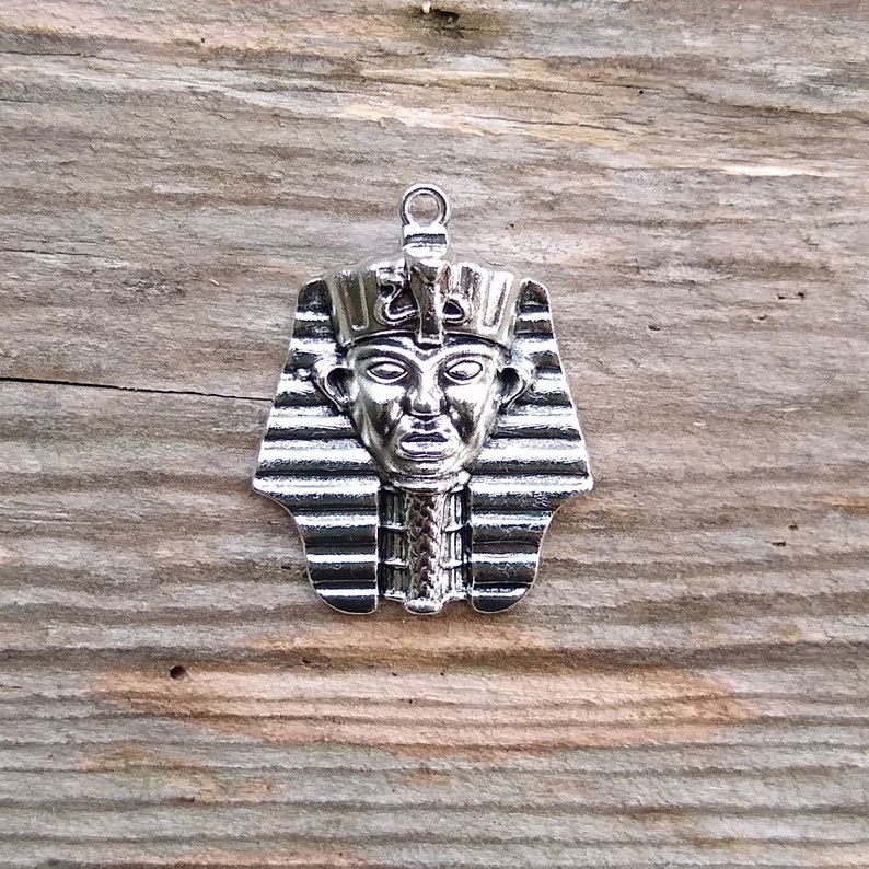 Supply for Jewelry DIY Jewelry Pharaoh Silver Toned Pendant Pharaoh A Pendant for Necklace