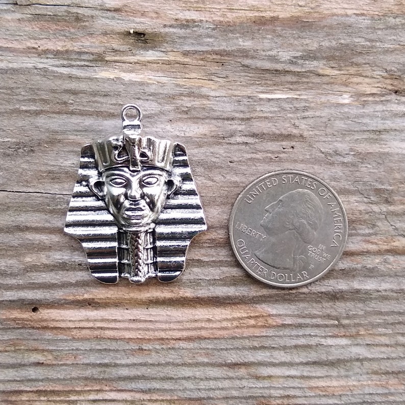 Supply for Jewelry DIY Jewelry Pharaoh Silver Toned Pendant Pharaoh A Pendant for Necklace