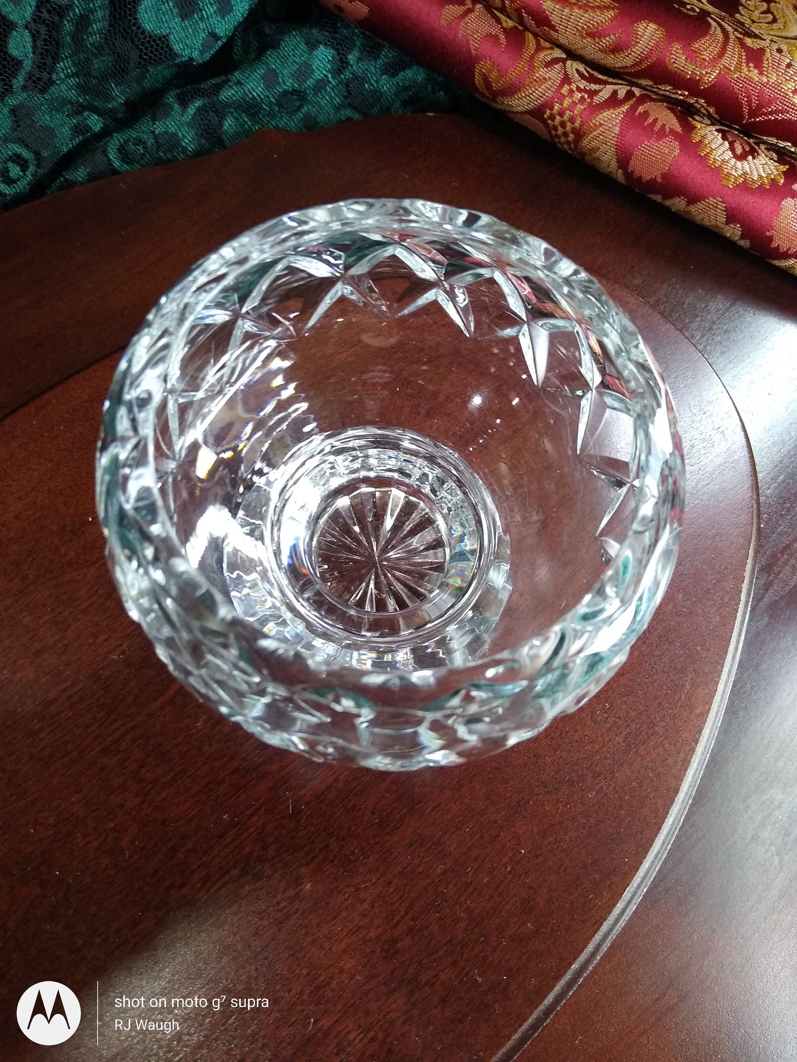 Bohemia Lead Crystal Bowl Hand Cut Czech Republic Vintage Etsy