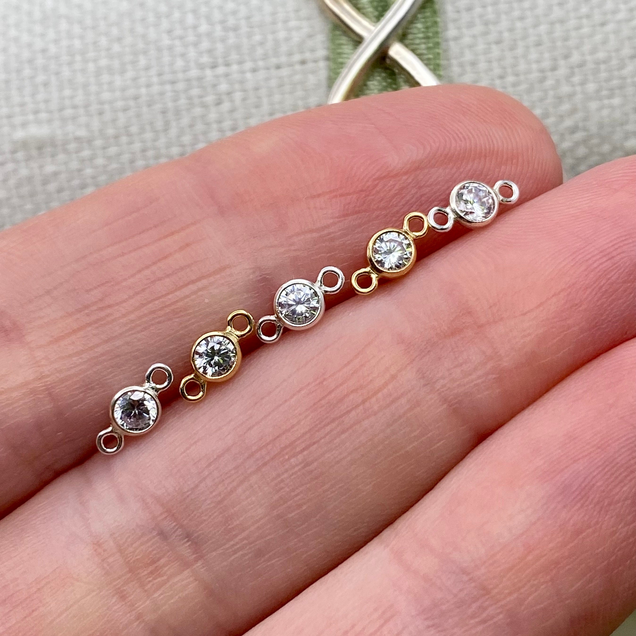 Set of 5 X Tiny 14kt Gold Filled or Sterling Silver Gemstone Set of 5 X Tiny 14kt Gold Filled or Sterling Silver Gemstone