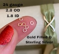 Set of 50 x 24 gauge 2.8mm Very Thin Open Jumpring - Sterling Silver or 14kt Gold-Filled - Wholesale Permanent Jewelry Supply - USA J5