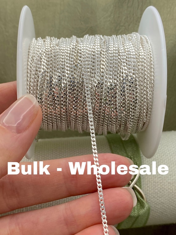 wholesale sterling silver bulk chains by the foot