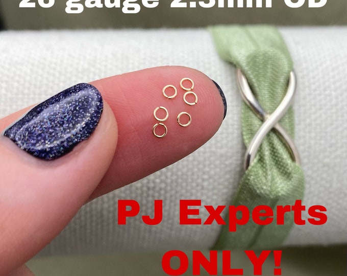 Set of 50 x 26gauge 2.3mm EXTREMELY TINY Thinnest Smallest Open Jumpring Sterling Silver Gold Filled Rose Gold Filled Permanent Jewelry J1