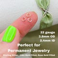 Set of 50 x Jumprings 22ga 3.8mm Open - Sterling Silver or 14kt Gold-Filled or Rose For Permanent Jewelry Chain - Wholesale Supply USA J7
