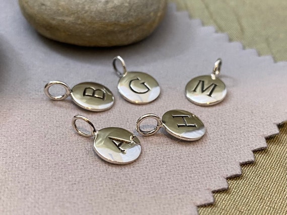 Wholesale Sterling Silver Smooth Letter Initial Charms and