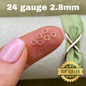 Set of 50 x 24 gauge 2.8mm Very Thin Open Jumpring - Sterling Silver or 14kt Gold-Filled - Wholesale Permanent Jewelry Supply - USA J4