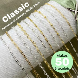 The Classic Pack - Permanent Jewelry Chain Starter Pack - Classic Chains to Start Your Permanent Jewelry Business - Beginner Friendly S1