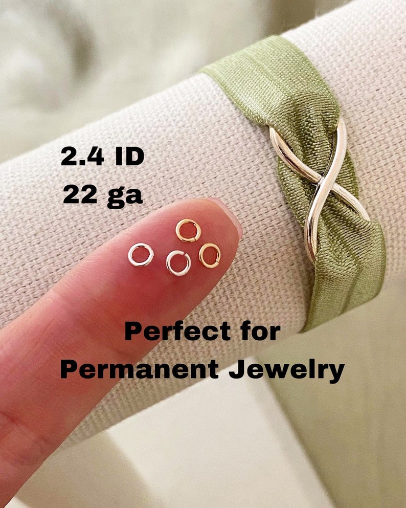 Set of 50 x Jumprings 22ga 3.8mm Open Sterling Silver or 14kt Gold-Filled or Rose For Permanent Jewelry Chain Wholesale Supply USA made image 8