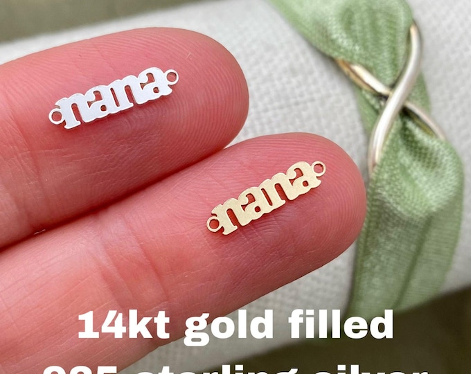 Nana Connector -  14Kt Gold Filled or Sterling Silver Connectors - Permanent Jewelry Supply - L42