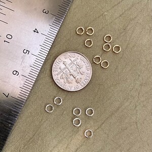Set of 50 x Jumprings 22ga 3.8mm Open Sterling Silver or 14kt Gold-Filled or Rose For Permanent Jewelry Chain Wholesale Supply USA made image 3