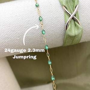 Premium Fuchsia Enamel - Chain by the Foot - 14kt Gold Filled or Sterling Silver - Colorful Paperclip Chain Permanent Jewelry - Sunburst E14