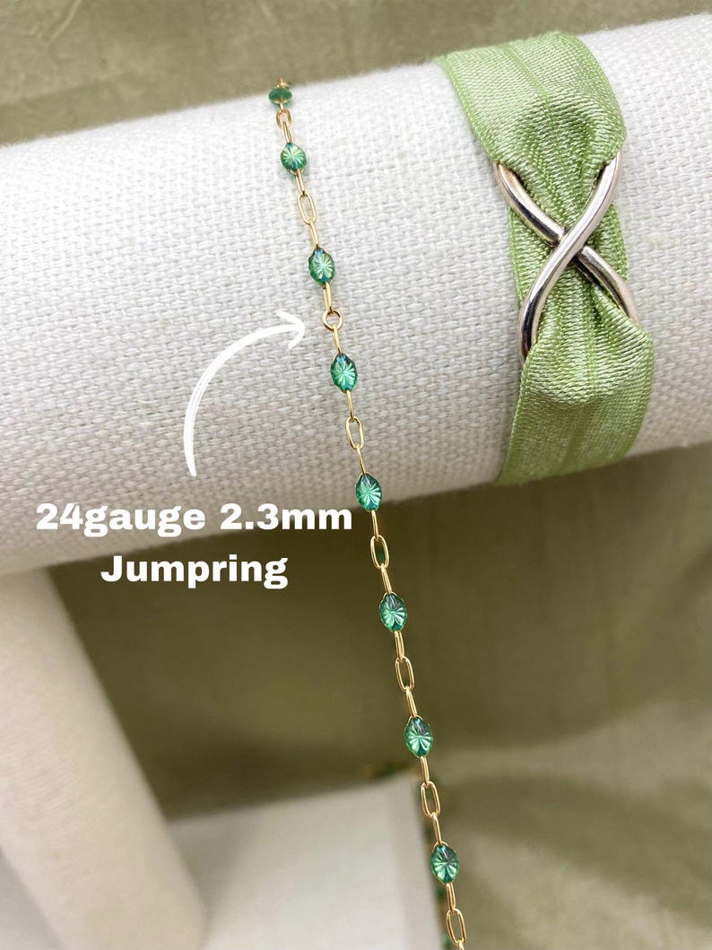 Premium Fuchsia Enamel - Chain by the Foot - 14kt Gold Filled or Sterling Silver - Colorful Paperclip Chain Permanent Jewelry - Sunburst E14