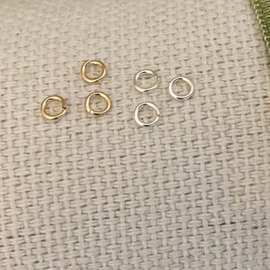 Set of 50 x 24 gauge 2.8mm Very Thin Open Jumpring Sterling Silver or 14kt Gold-Filled Wholesale Permanent Jewelry Supply USA made image 3