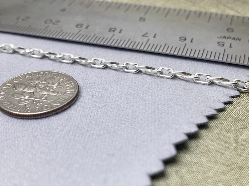 Infinity Chain Sterling Silver 2.5mm - Chain by the Foot - Diamond Cut ...
