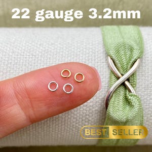 Set of 50 x Tiny Jumpring 22ga 3.2mm Open - Sterling Silver or 14kt Gold-Filled - For Permanent Jewelry Wholesale Jewelry Supply - USA J6