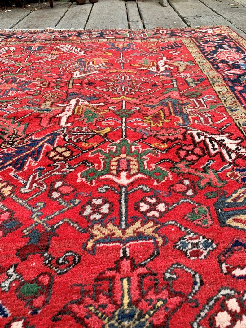Antique Persian Rug 711x112 Beautiful Color Art Deco Etsy
