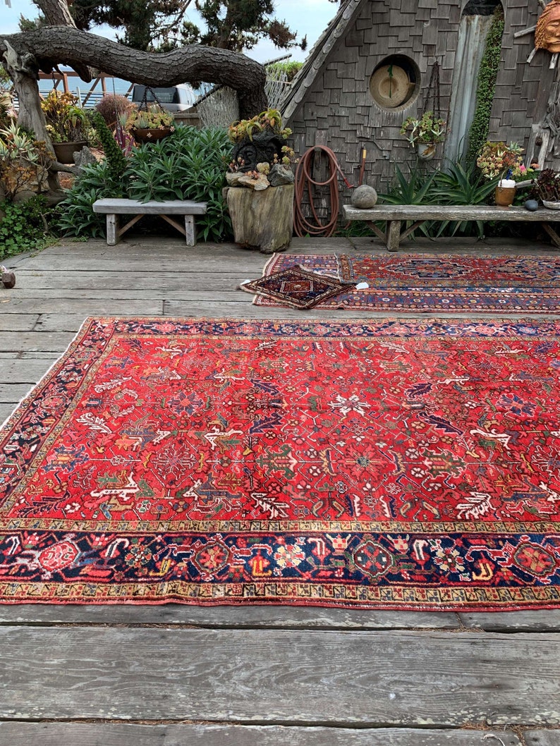 Antique Persian Rug 711x112 Beautiful Color Art Deco Etsy