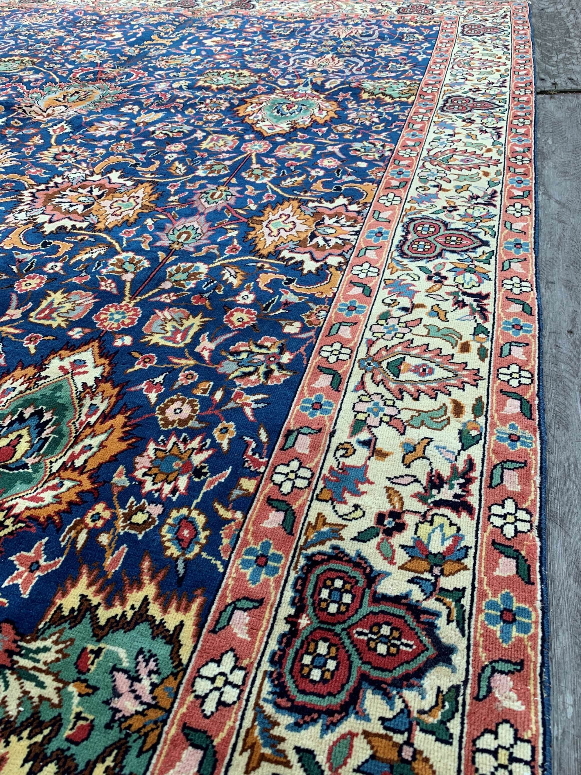 Blue Vintage Persian Rug 7'9x11'5 8X11 Etsy