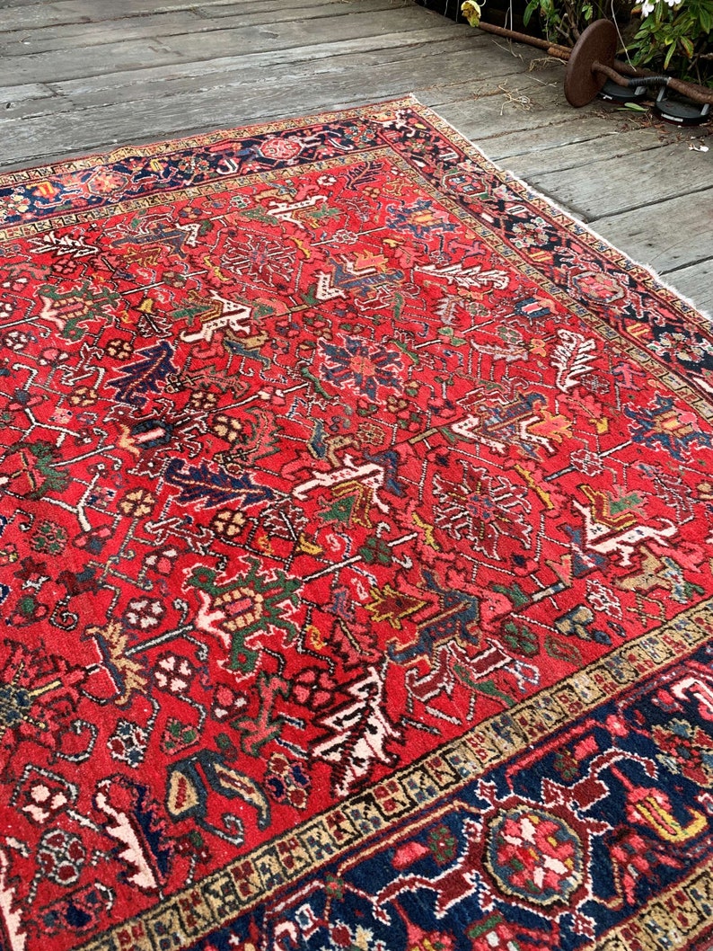 Antique Persian Rug 711x112 Beautiful Color Art Deco Etsy