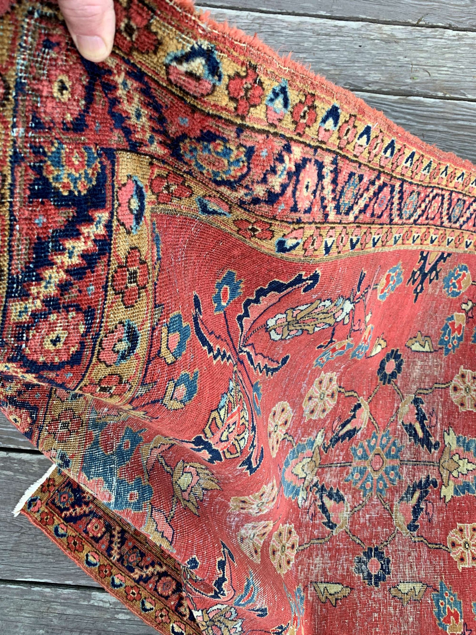 Antique Persian Rug 4'7x6'4 Art Deco Etsy