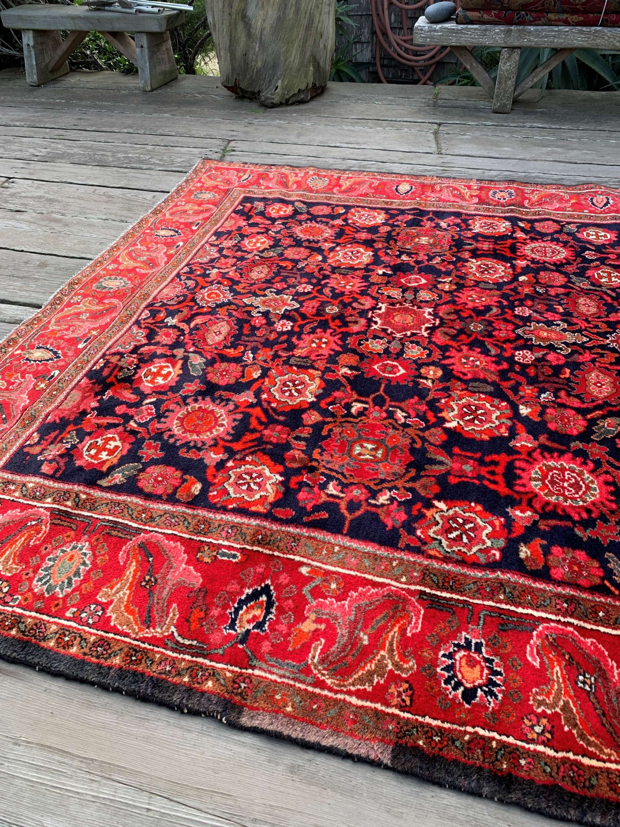 Blue Orange Persian Rug 7'4x10'4 8x10 Etsy