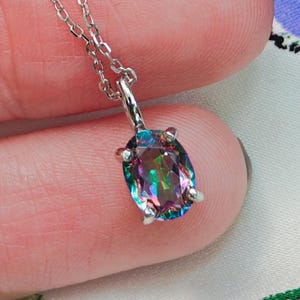 Alexandrite necklace, vintage purple and green alexandrite necklace, natural alexandrite necklace, alexandrite pendent, june birthstone