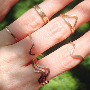Hammered band ring, smooth stacking ring, stacking ring, hammered metal ring, smooth band ring, hammered stacking ring, wedding band, ring